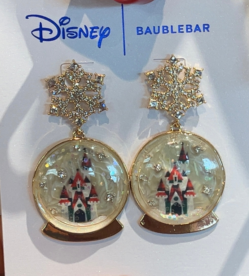 Disney Parks Castle Snowflake Baublebar Earrings