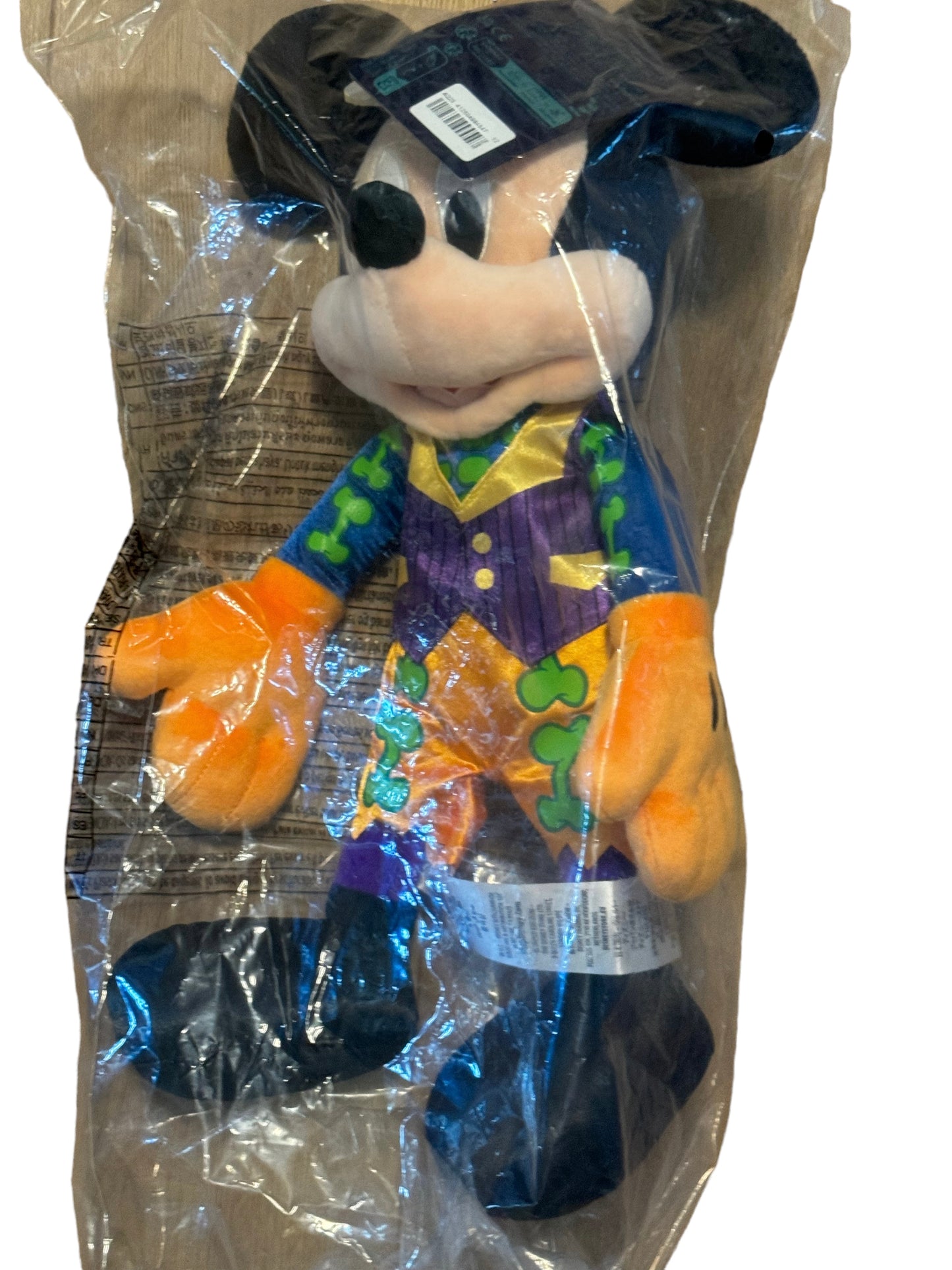 Disney Parks Mickey Mouse Glow-in-the-Dark Halloween 2023 Plush 15"