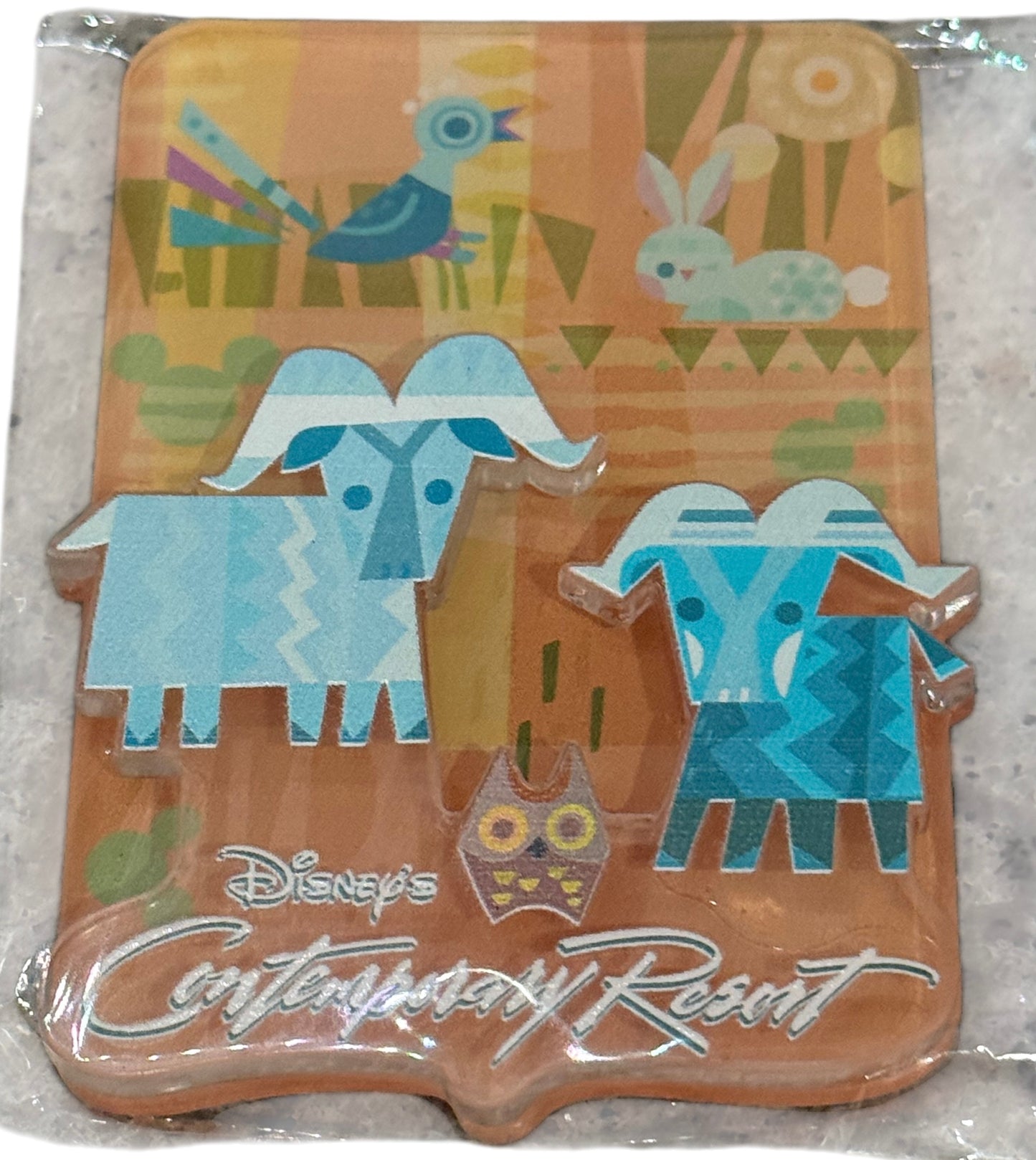 Disney Contemporary Resort Acrylic Magnet-Goat and Animals