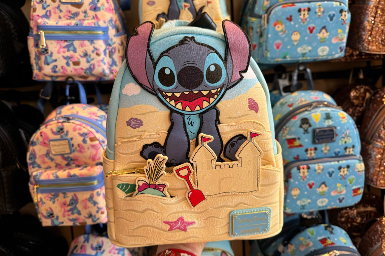 Disney Parks Summer Stitch Beach Sandcastle Loungefly Mini