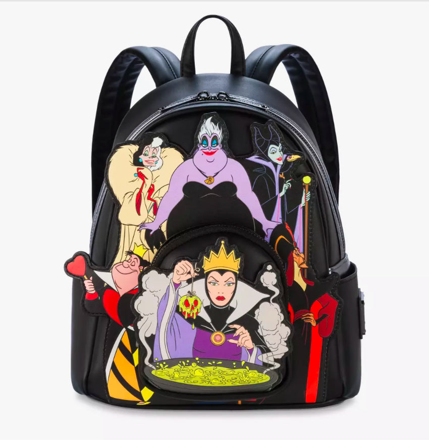 backpack with disney villains mini Loungefly Curse Your Hearts backpack approximately measures 8 Loungefly Disney Villains Cards Mini