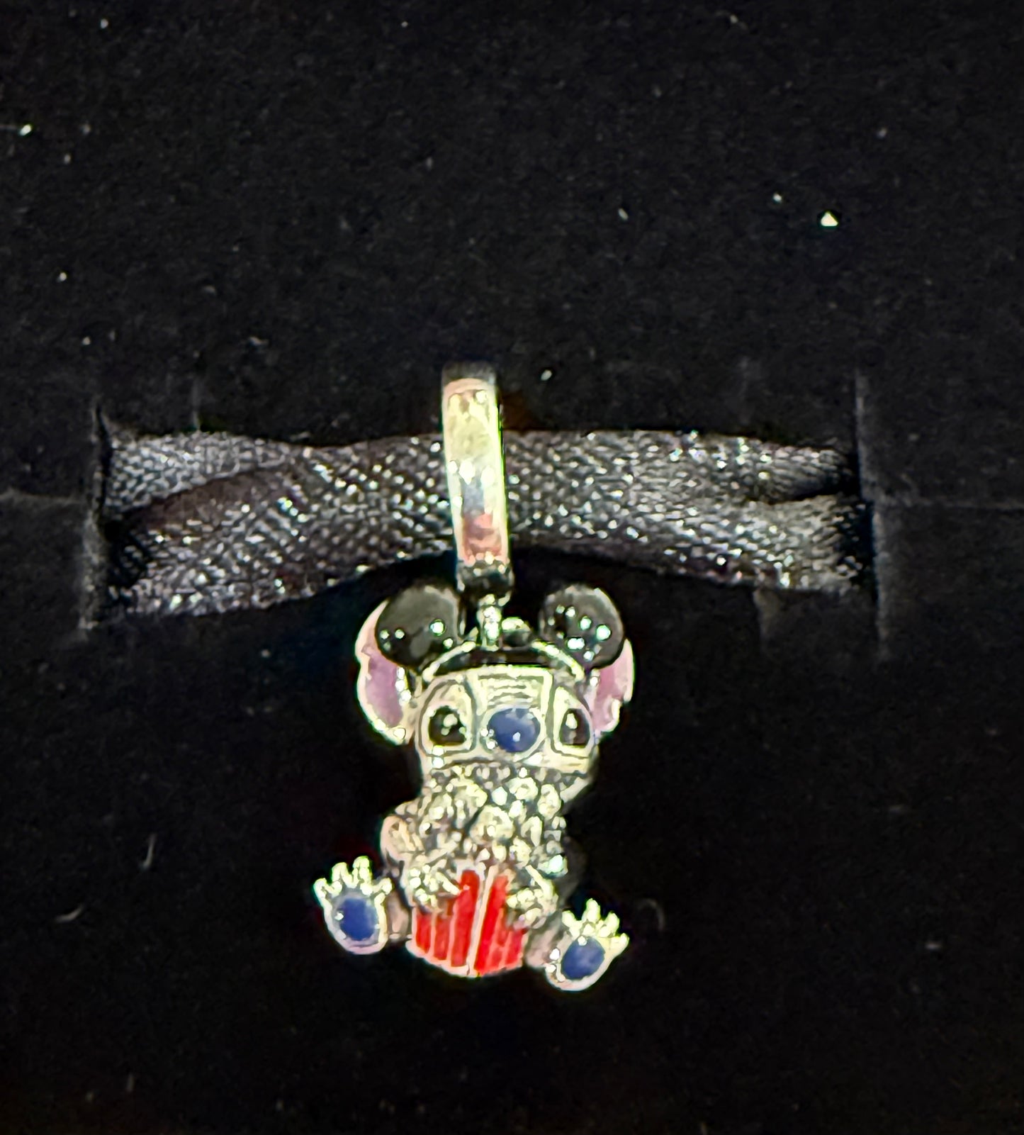 Disney Stitch Pandora Charm Mickey Ears Popcorn