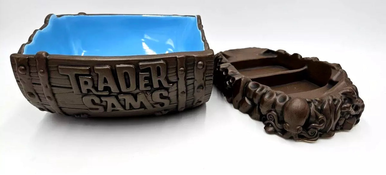 Disney Polynesian Resort Trader Sam’s Barrel Chip Ceramic Bowl and Dip Set 2023