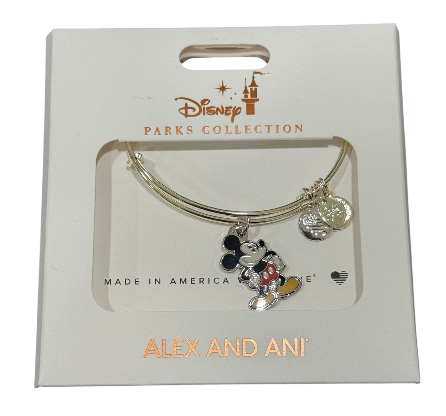 Disney Mickey Alex & Ani Bangle Bracelet Silver