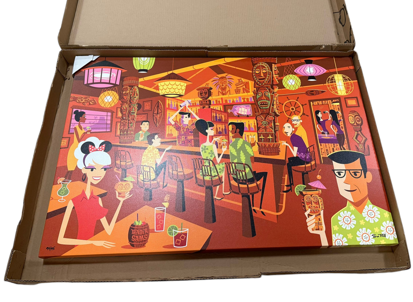 Disney SHAG Trader Sam’s “The Enchanted Tiki Bar” LE 94/95 45″x27″ Large Canvas Wrap