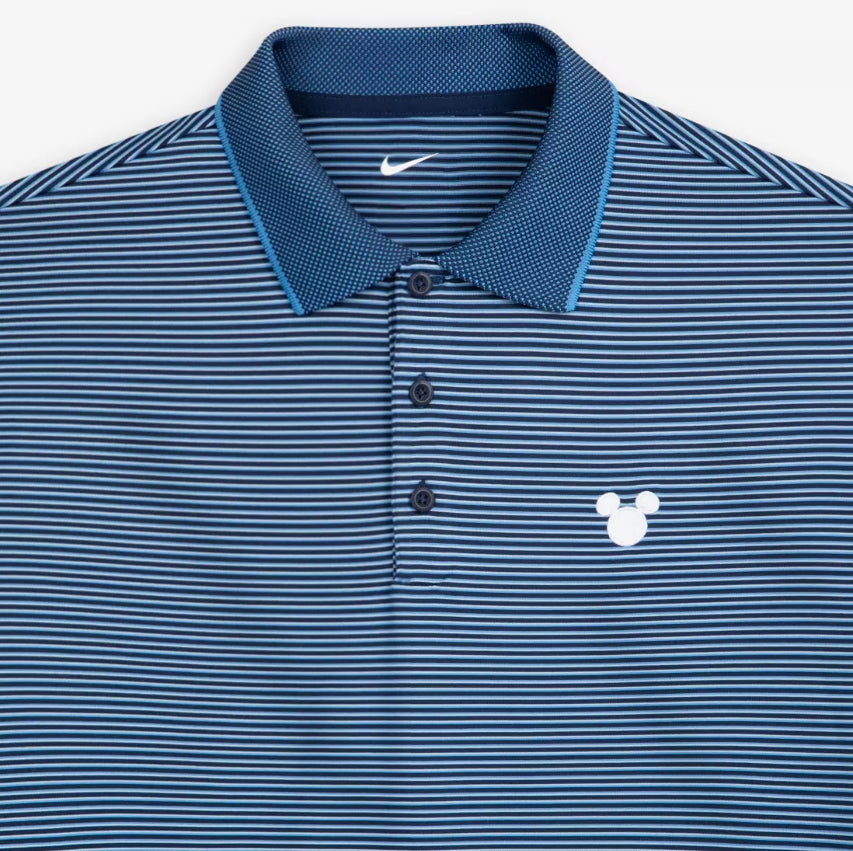 Disney Mickey Striped Performance Nike Dri-Fit Polo Shirt for Men
