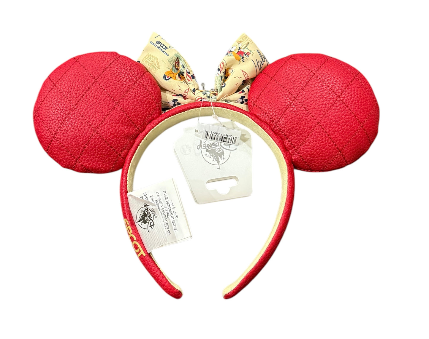 Disney Epcot World Showcase Italy Minnie Ears Headband Pearl 2025