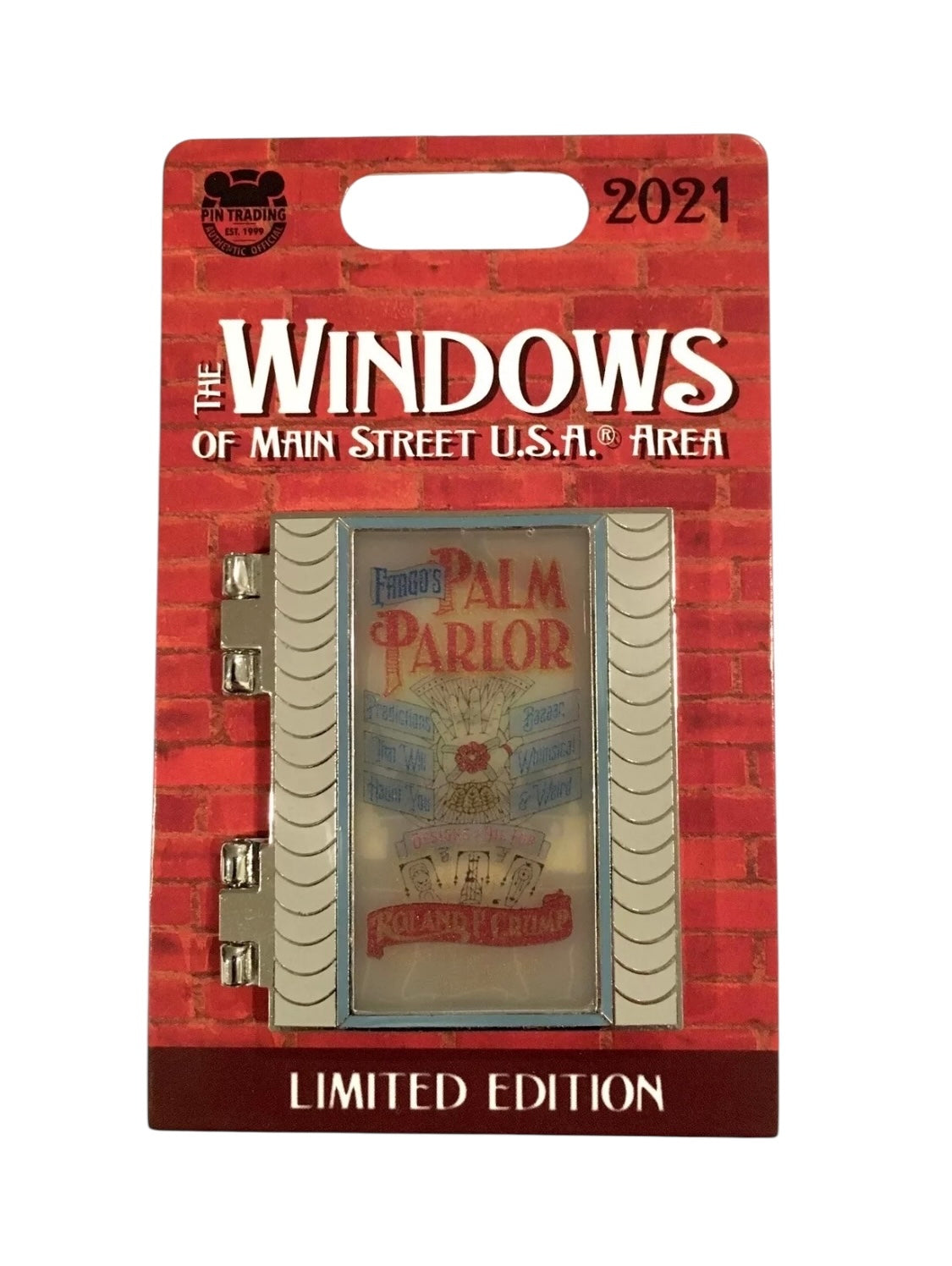 Disneyland Windows of Main Street Pin Haunted Mansion Madame Leota Palm Parlor