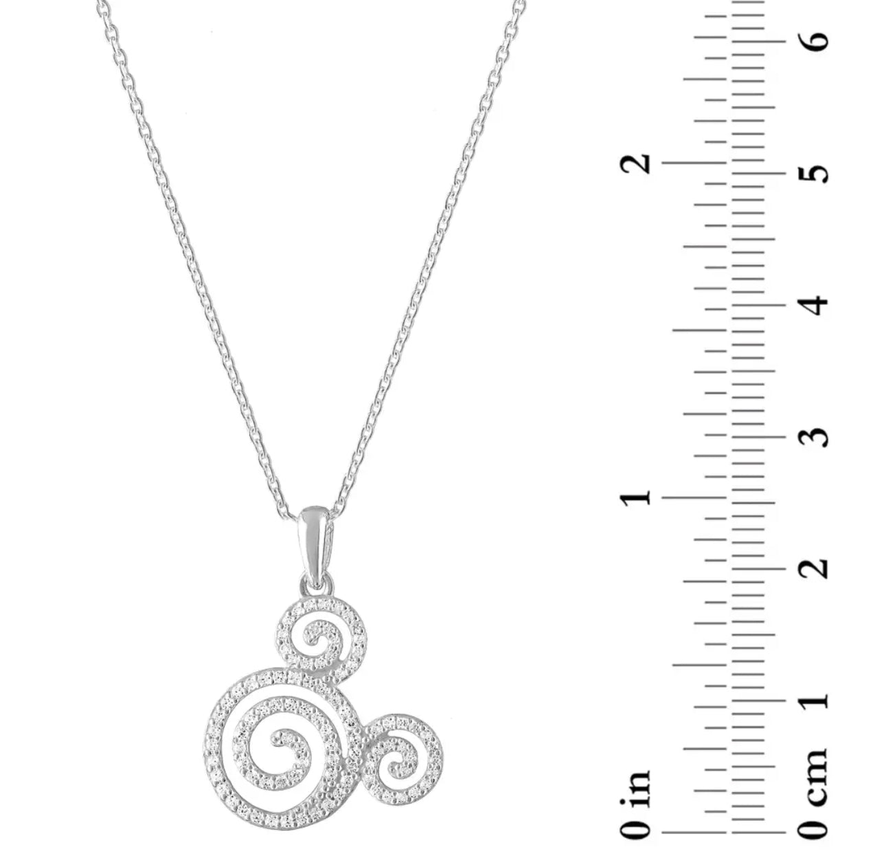 Disney Mickey Icon Swirl Rebecca Hook Necklace