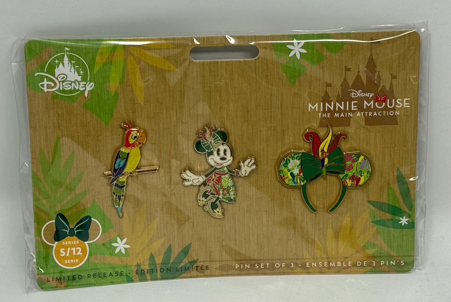 Disney Minnie Mouse The Main Attraction Enchanted Tiki Room Bird Pin Set– Limite