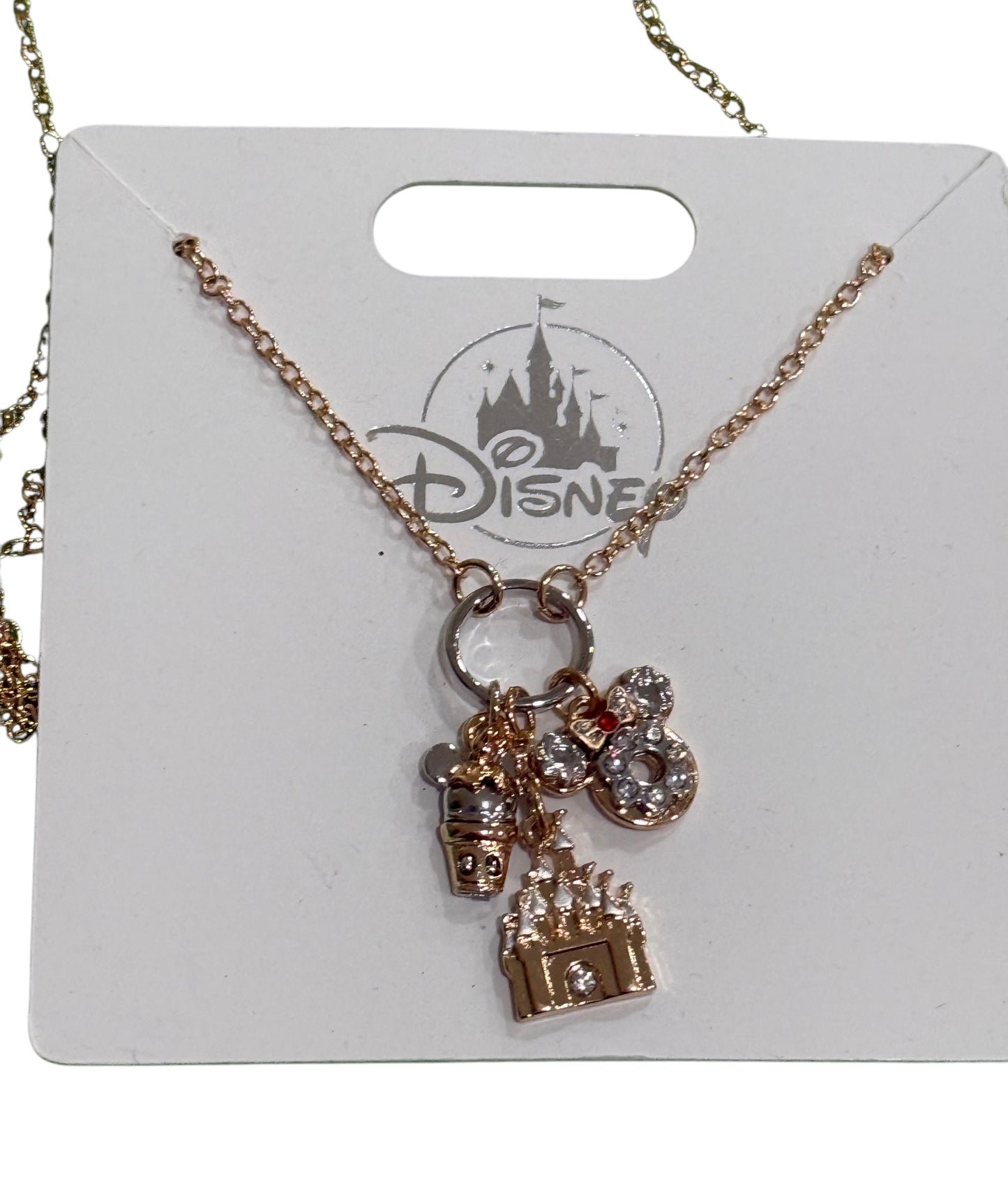 Disney Minnie Donut, Mickey Dole Whip, Castle Necklace