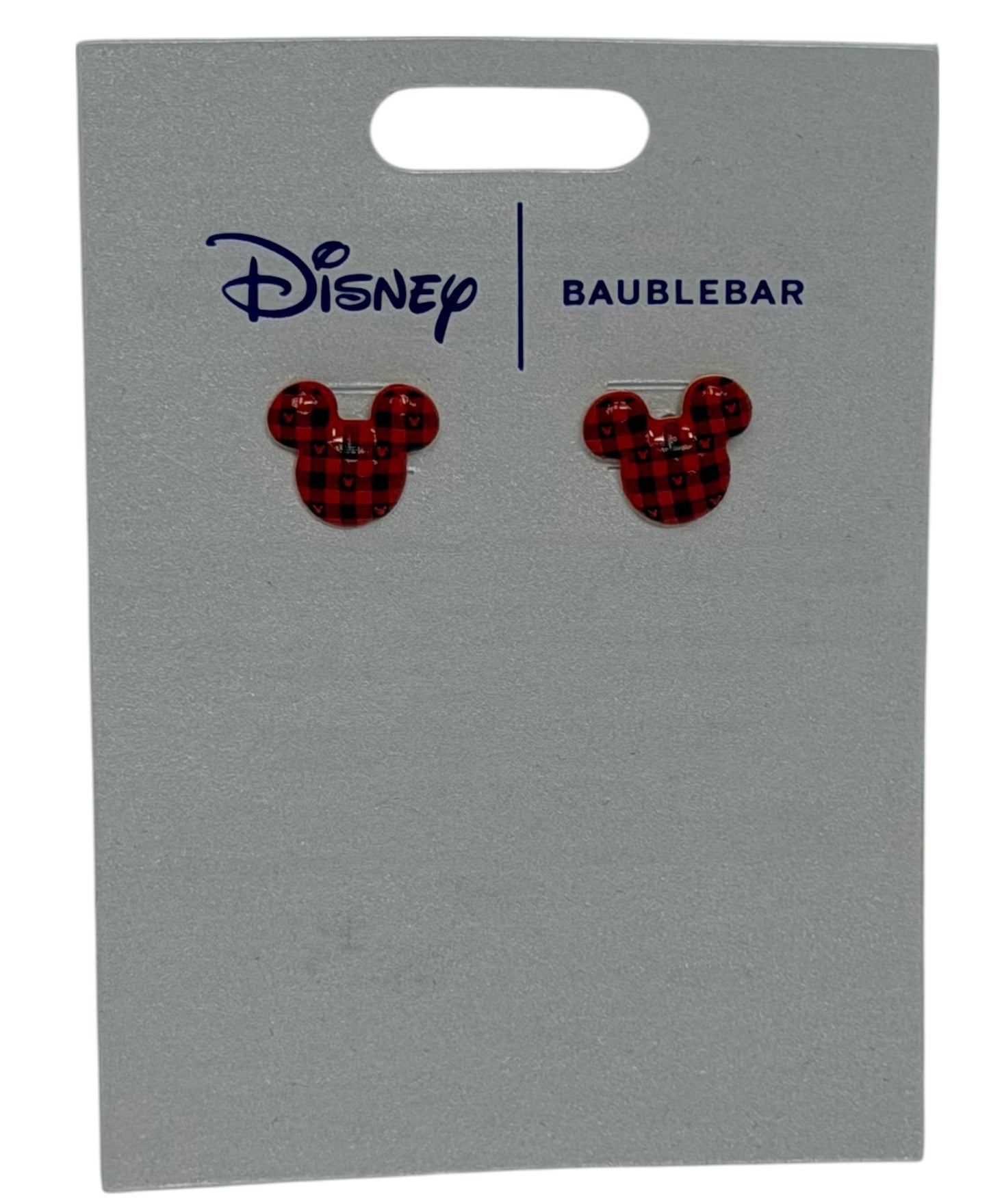 Disney Parks Mickey Plaid Baublebar Earrings
