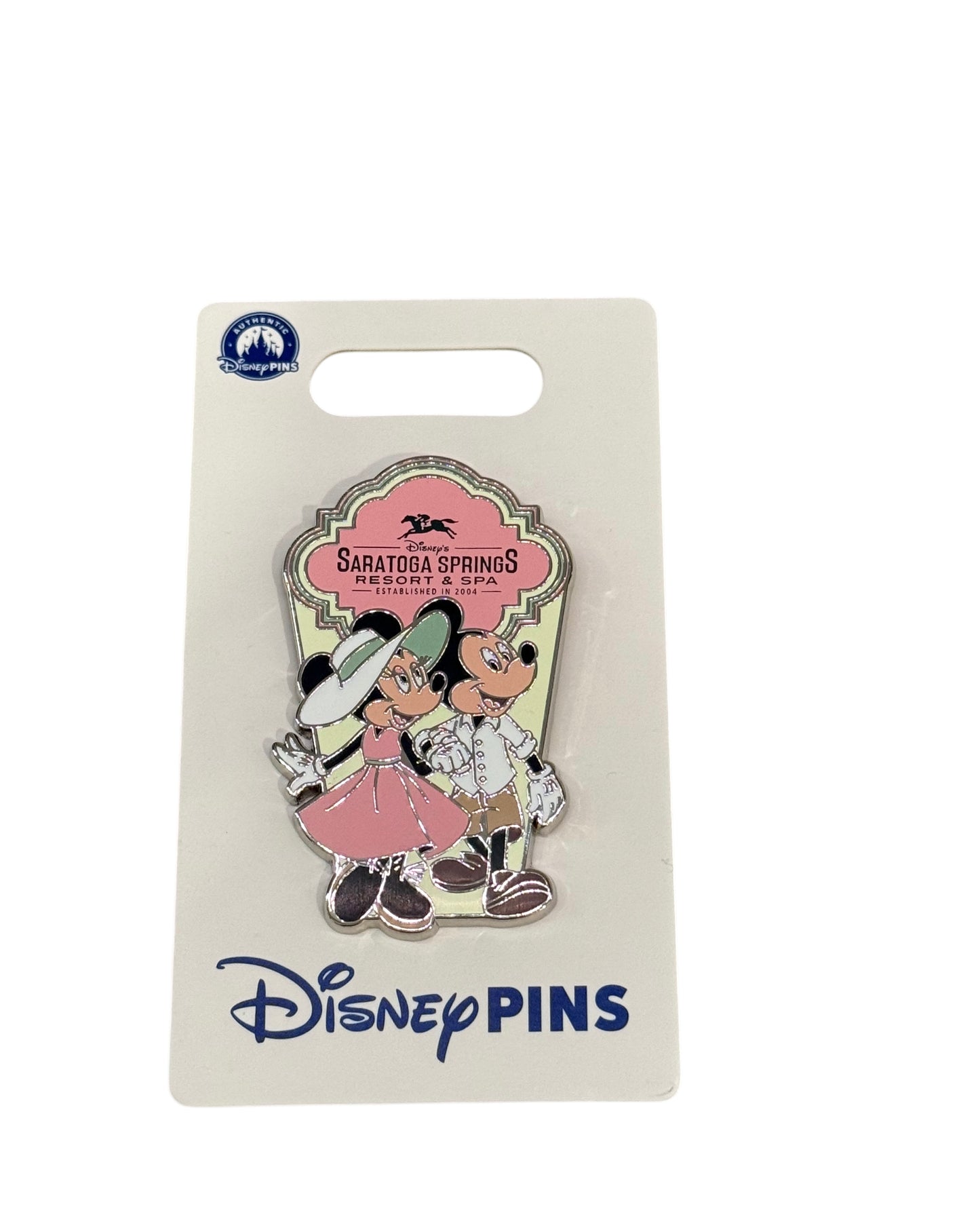 Disney Saratoga Springs Mickey & Minnie Pin-Pink