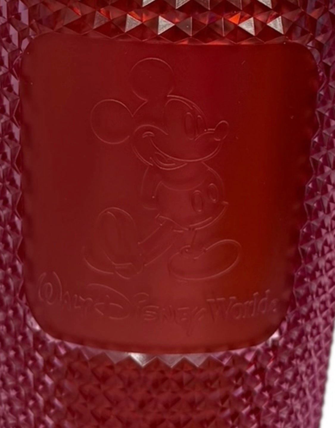 Walt Disney World Pink Studded Mickey Starbucks Tumbler with Heart Topper 2024