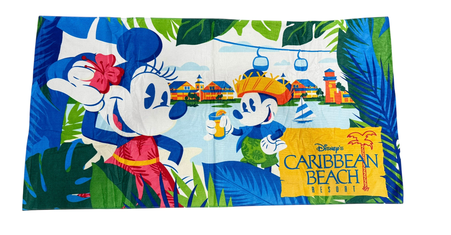 Disney Caribbean Beach Resort Minnie and Mickey Towel 2025