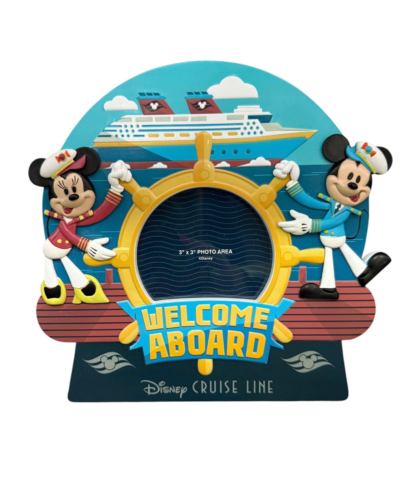 Disney Cruise Line DCL Mickey & Minnie Picture Photo Frame-Welcome Aboard
