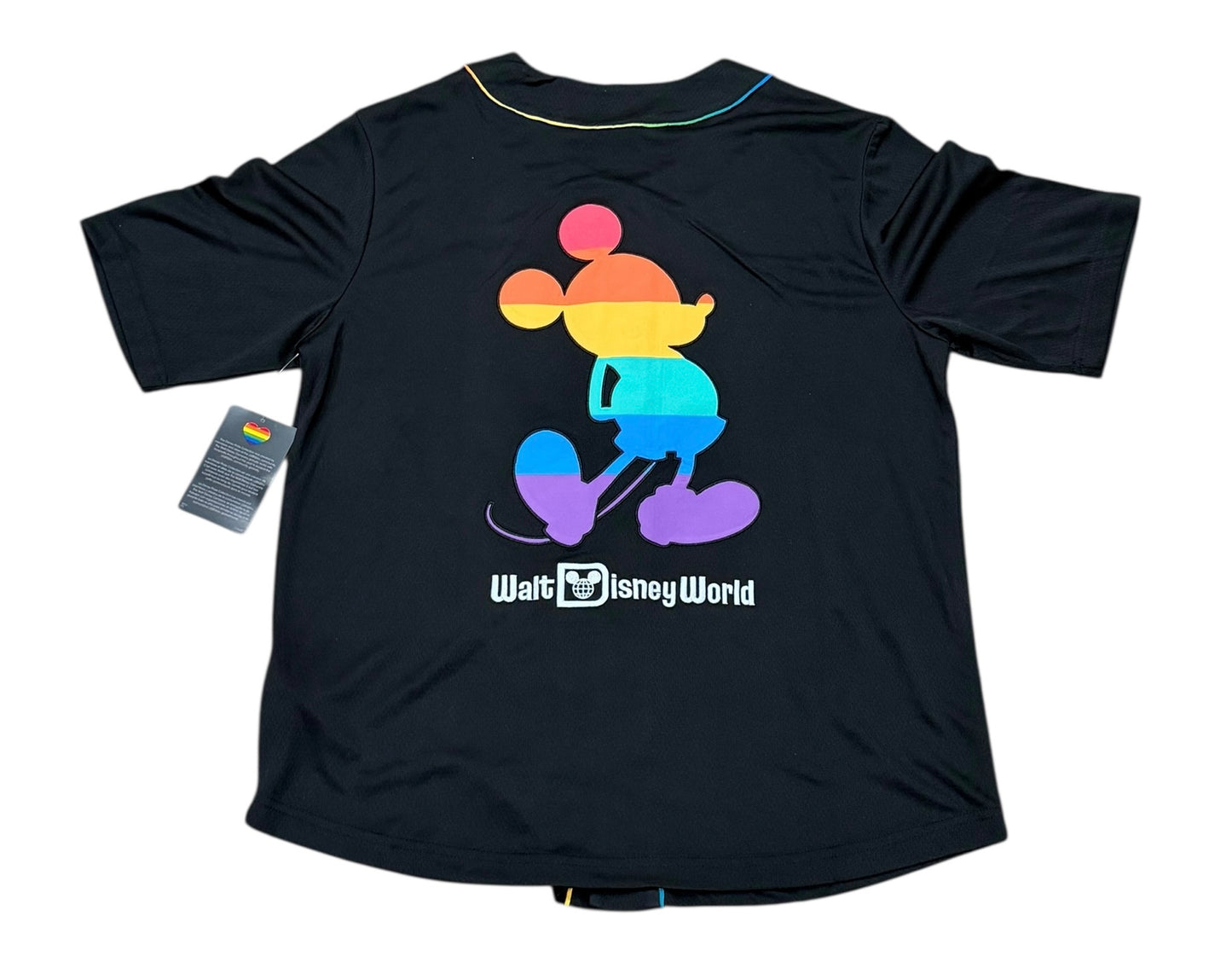 Walt Disney World Rainbow Pride Mickey Baseball Jersey