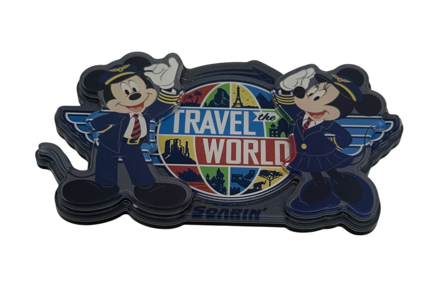 Disney Parks Soarin’ Mickey & Minnie Magnet-Travel the World