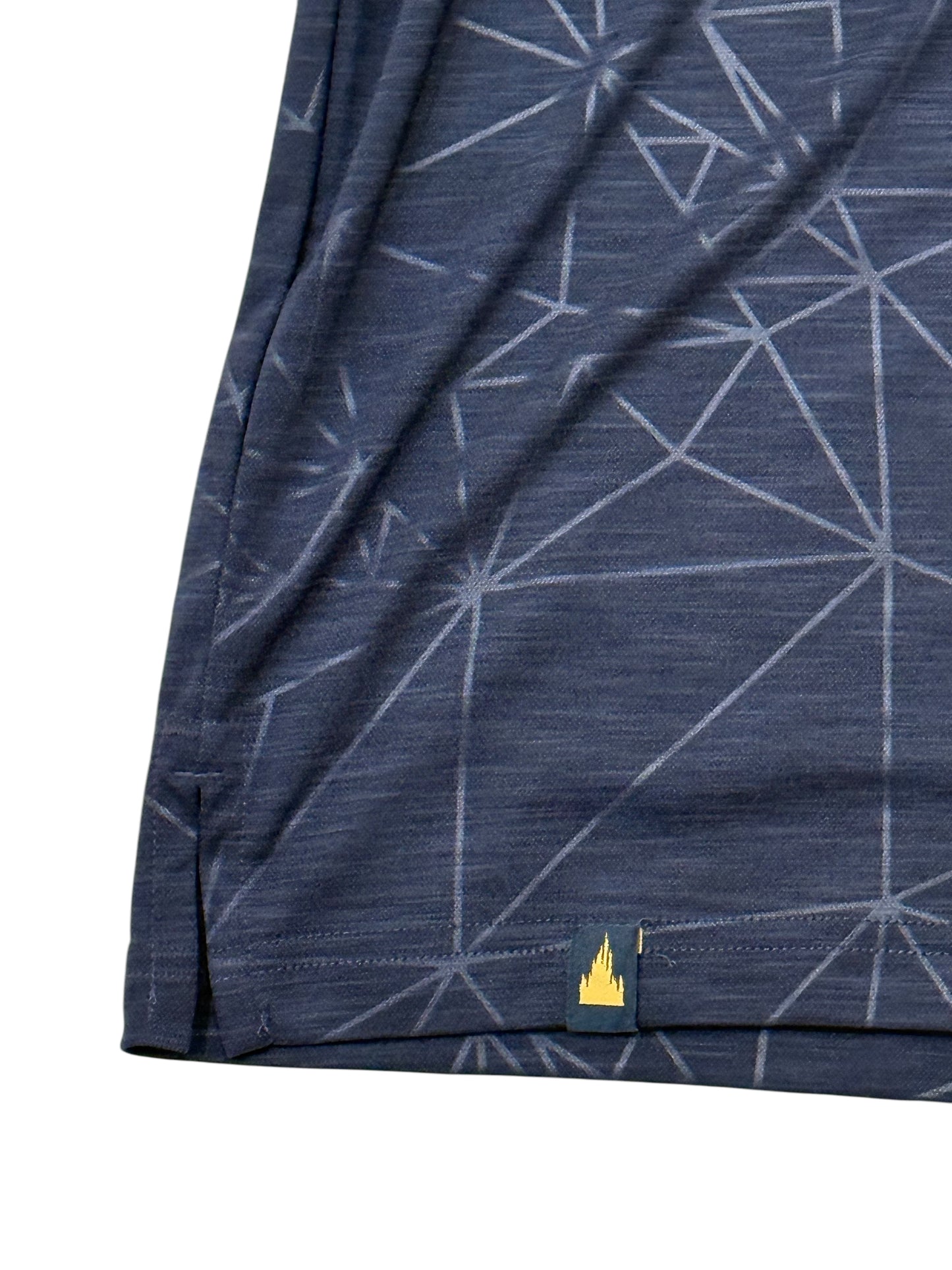 Walt Disney World Cinderella Castle Polo Navy Gold Spaceship Earth