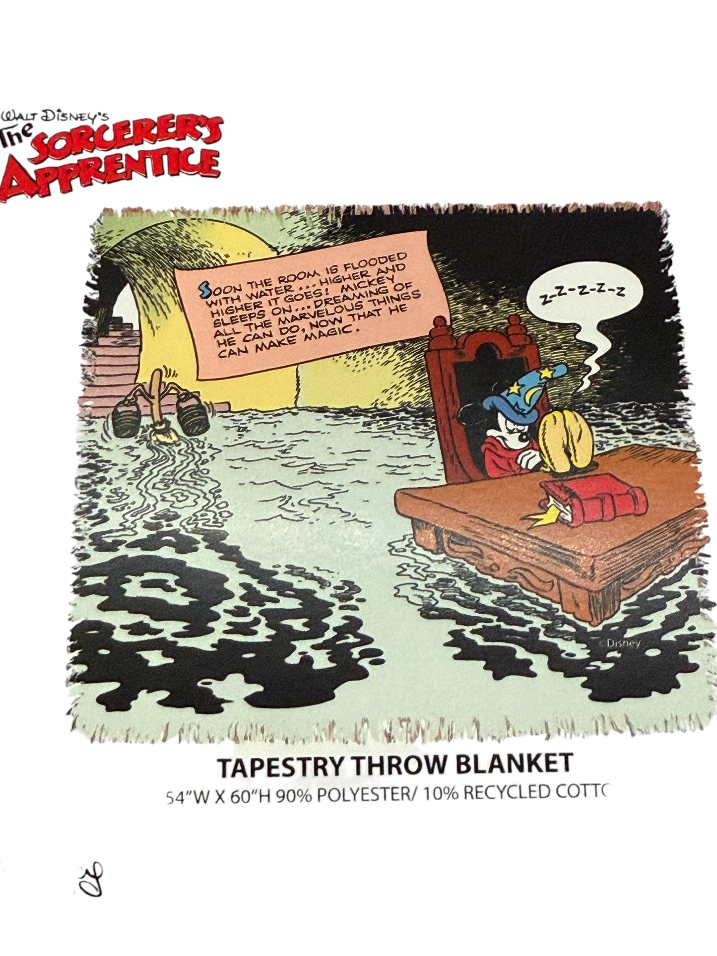 Walt Disney Imagineering Sorcerer Apprentice Mickey Throw Blanket