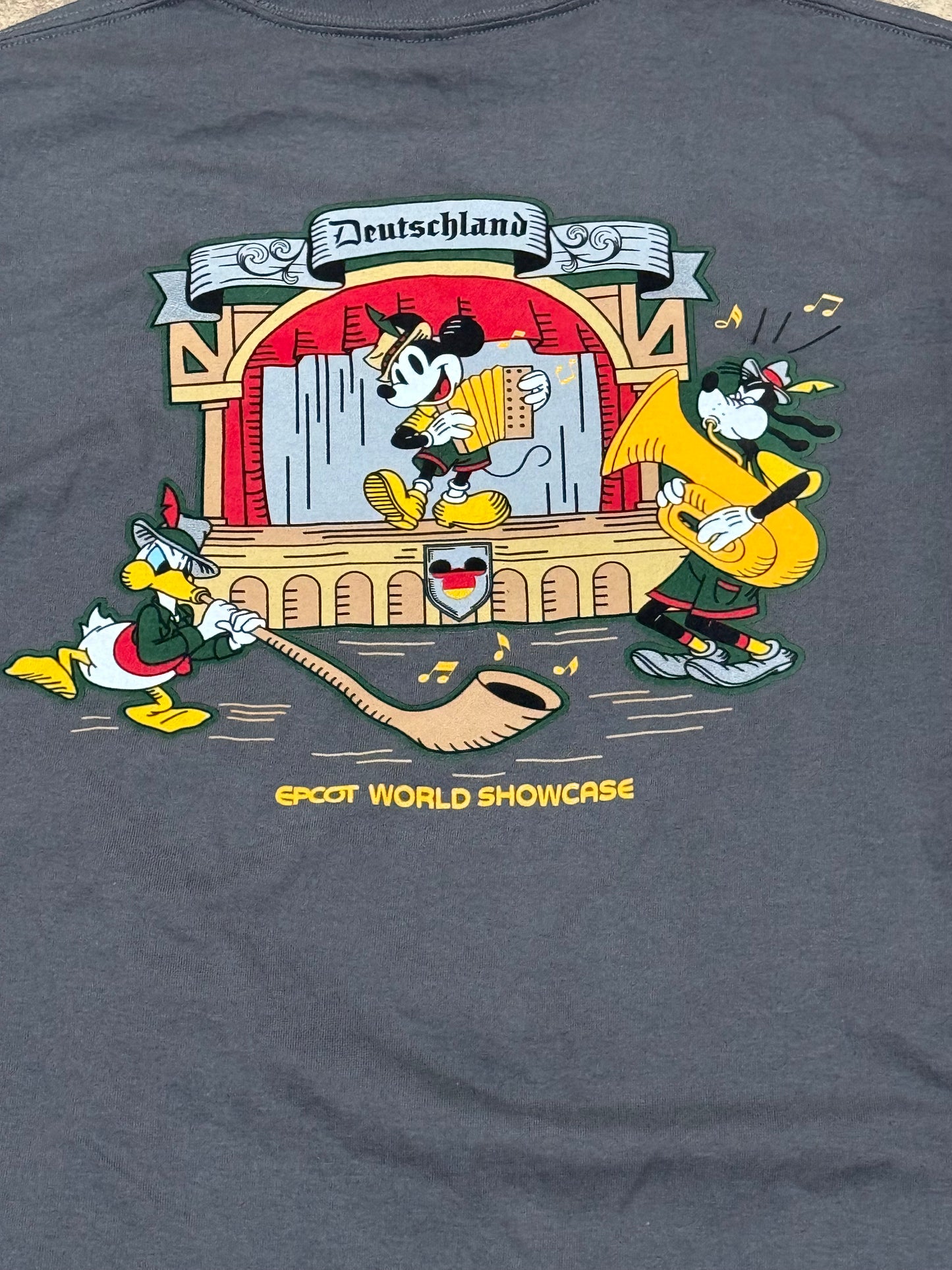 Disney Epcot Germany Deutschland Mickey, Donald, Goofy Shirt World Showcase