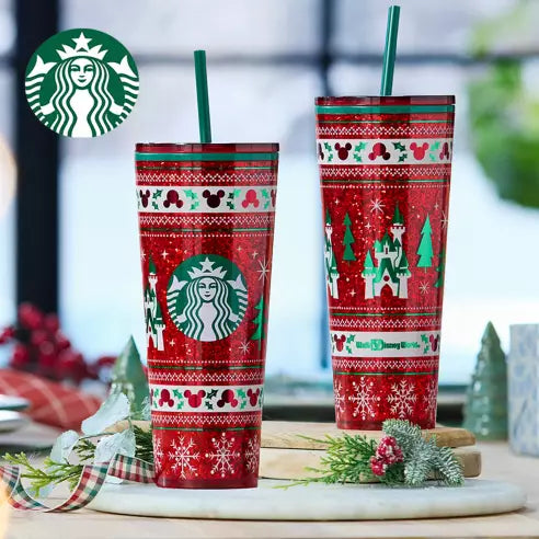 Walt Disney World Fair Isle Castle Starbucks Tumbler with Straw