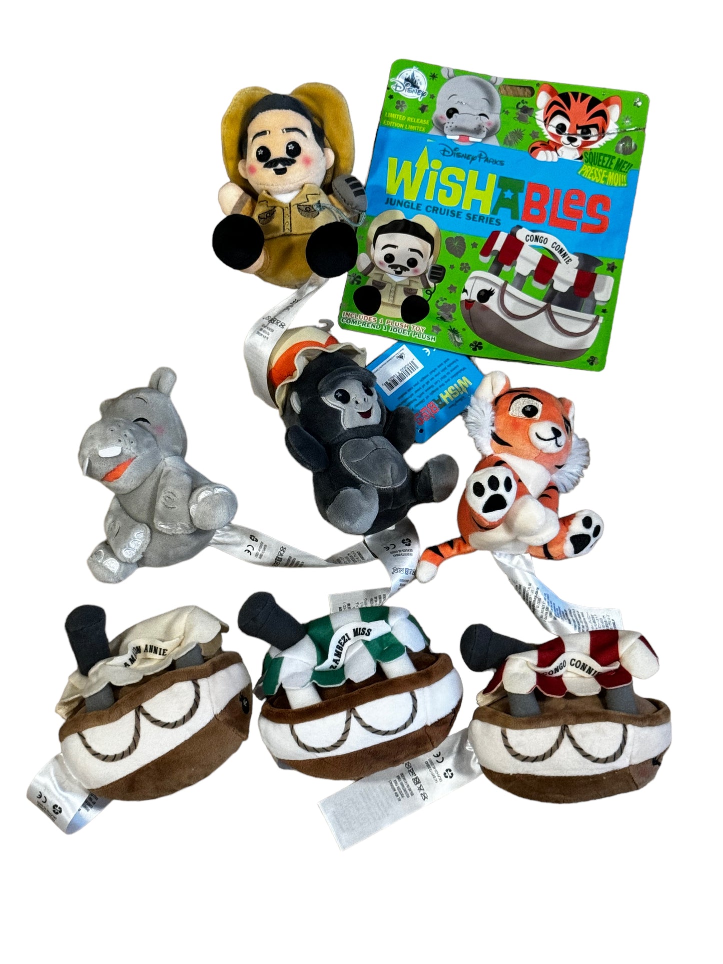 Disney Wishables Plush Jungle Cruise Full Set 7
