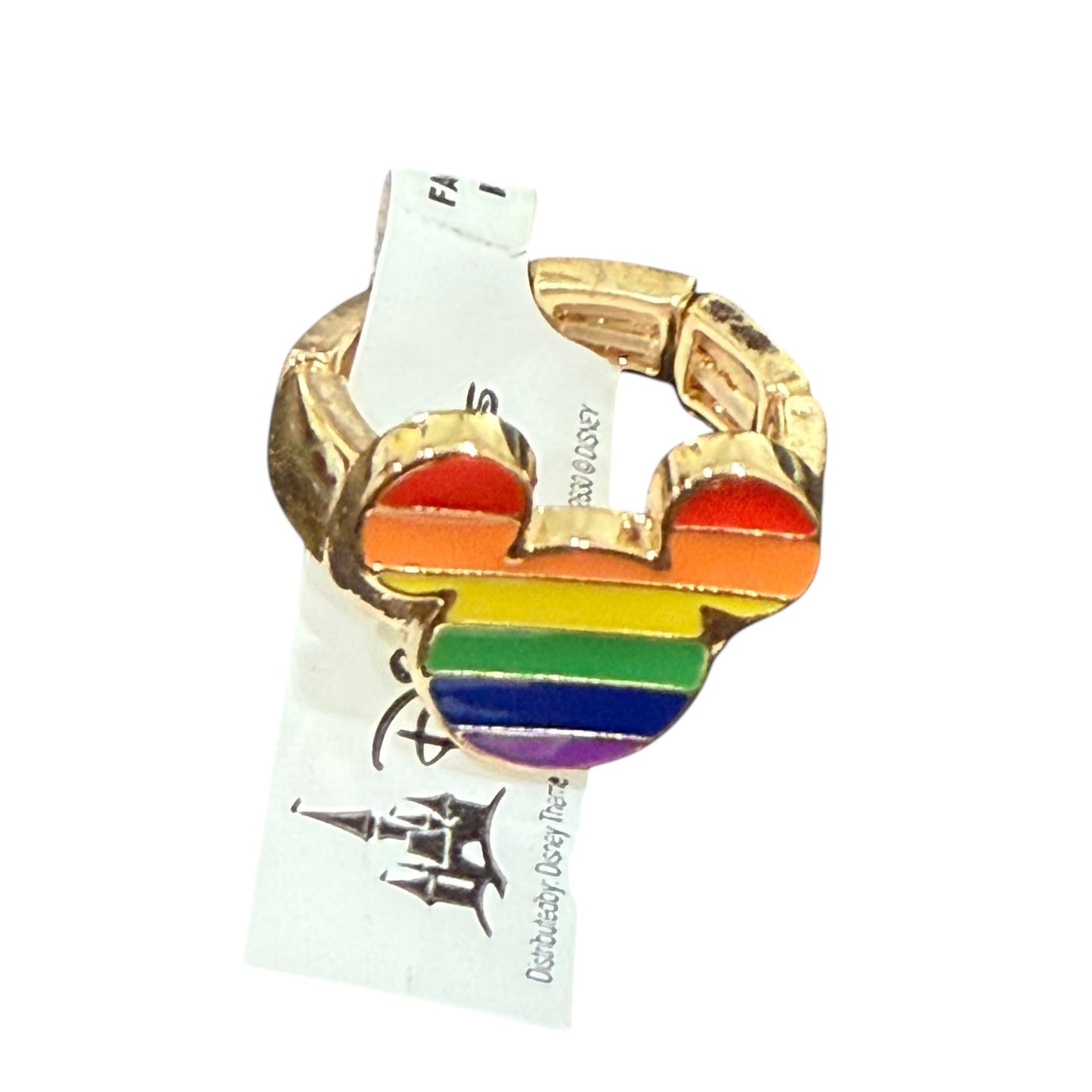Disney Mickey Rainbow Pride Stretchy Ring