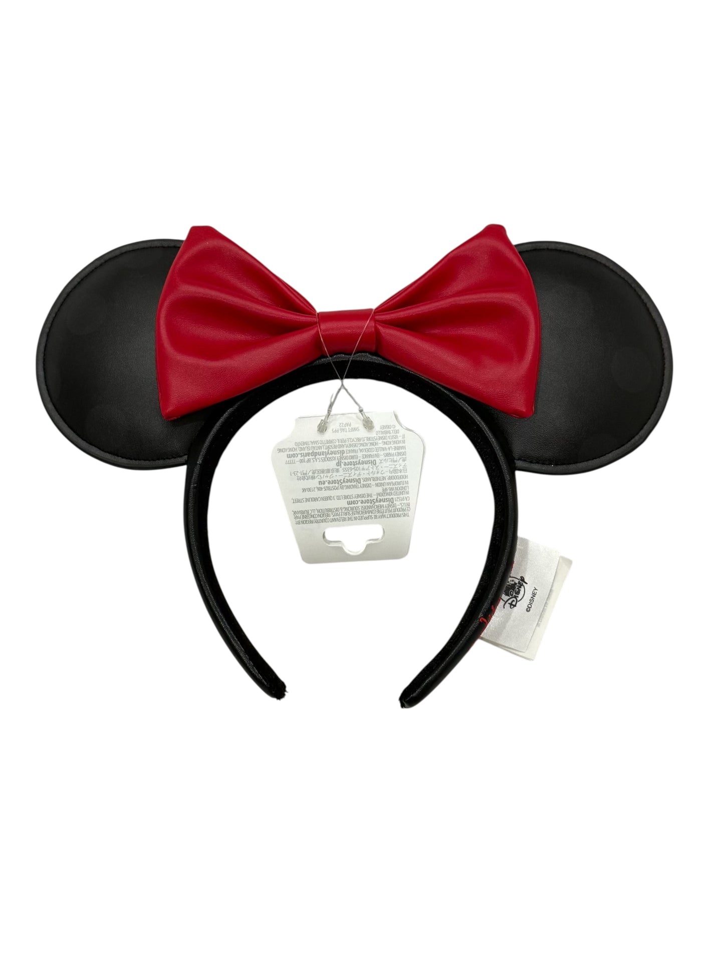 Disney Black with Red Bow Minnie Ears Headband