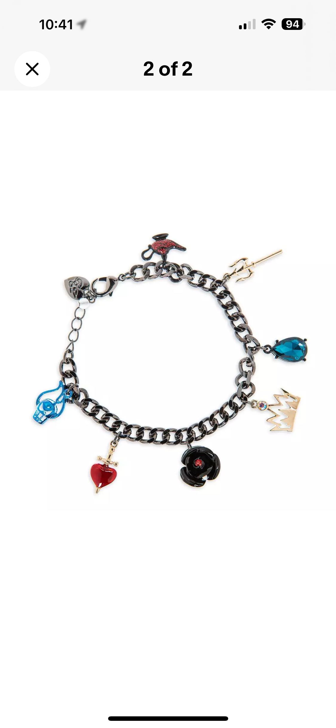 Betsey Johnson Disney high quality Villains Charm Bracelet