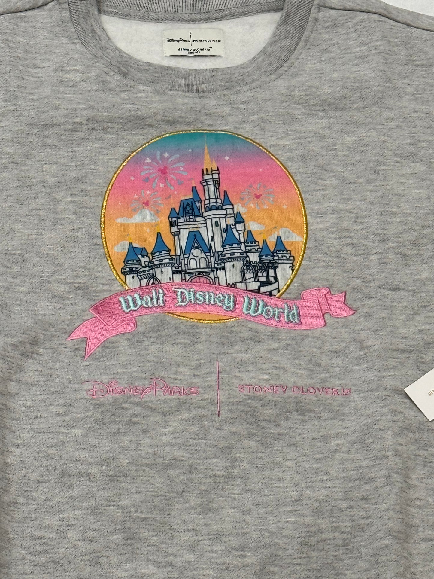 Disney World Stoney Clover Lane Castle Sweatshirt-Gray