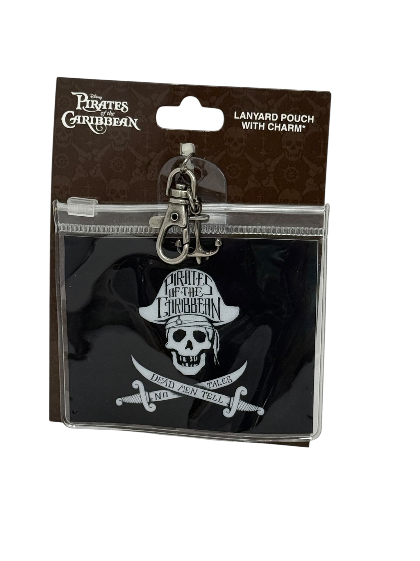 Disney Pirates of the Caribbean Lanyard Pouch Logo Skull Swords