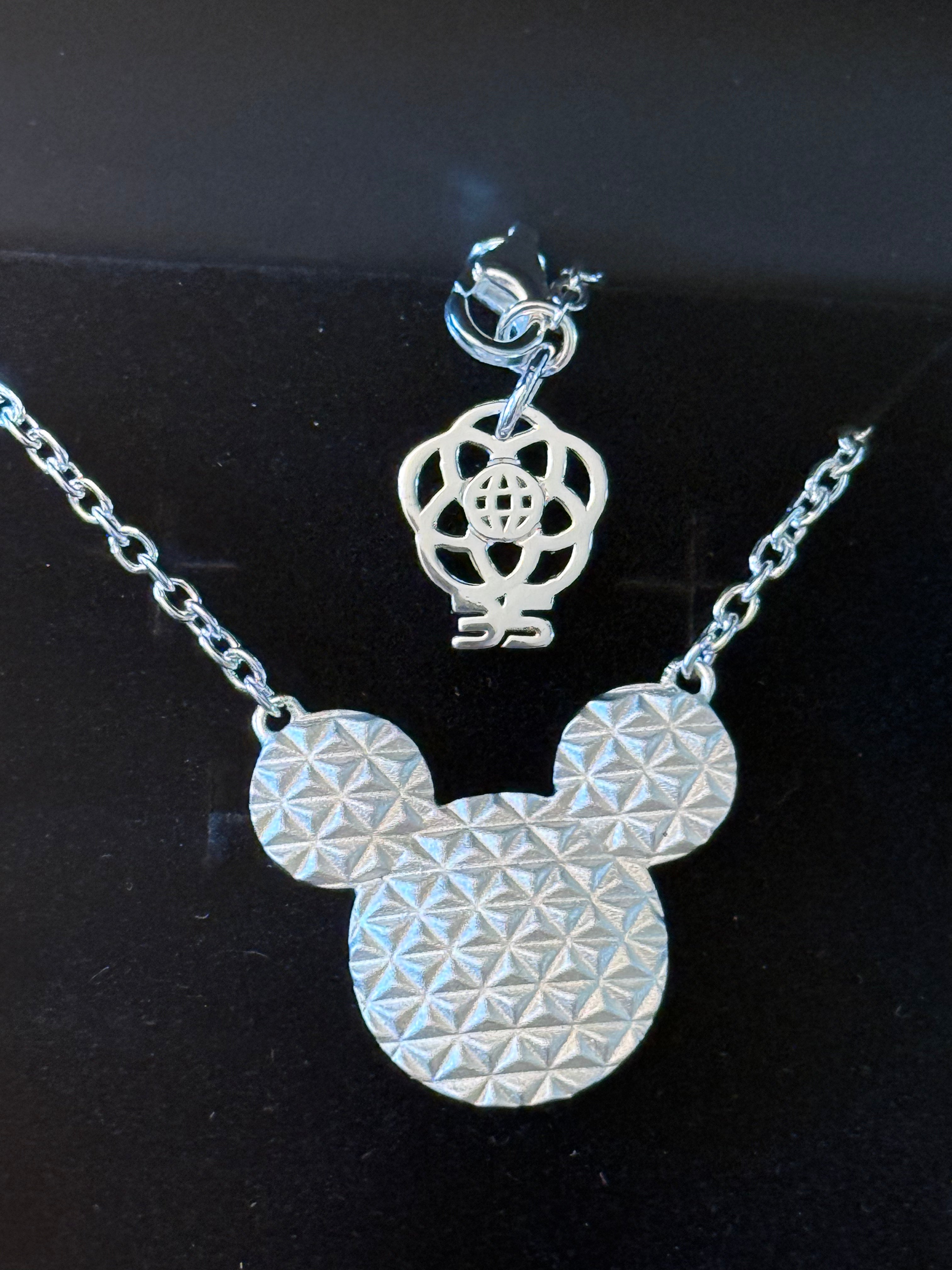 Disney Epcot Spaceship Earth Rebecca Hook Necklace- – World of