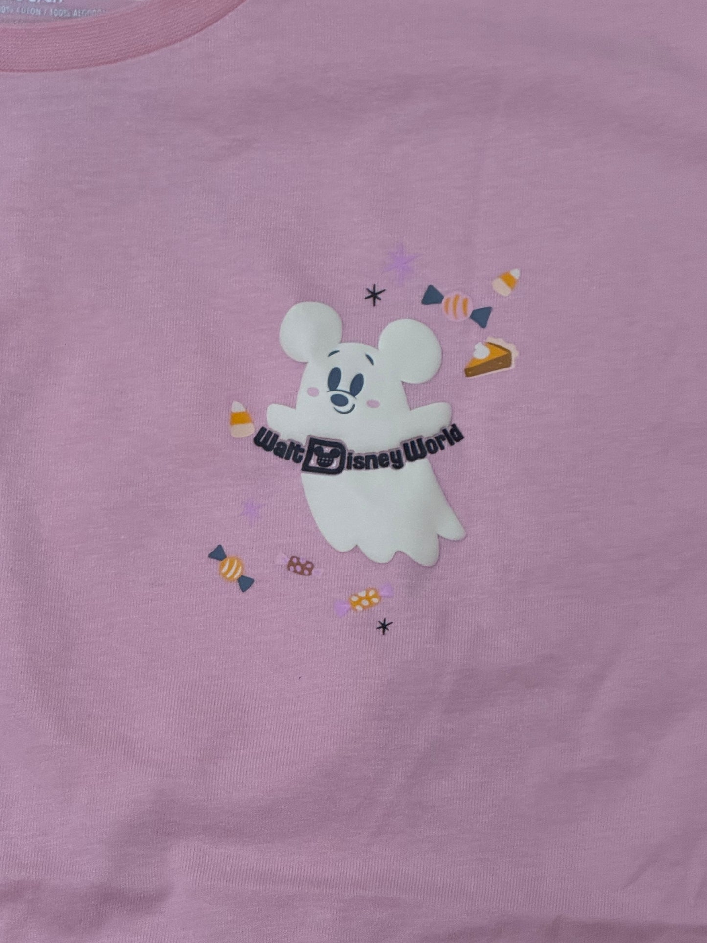 Walt Disney World Mickey Minnie Ghosts Shirt-Pink Faboolous