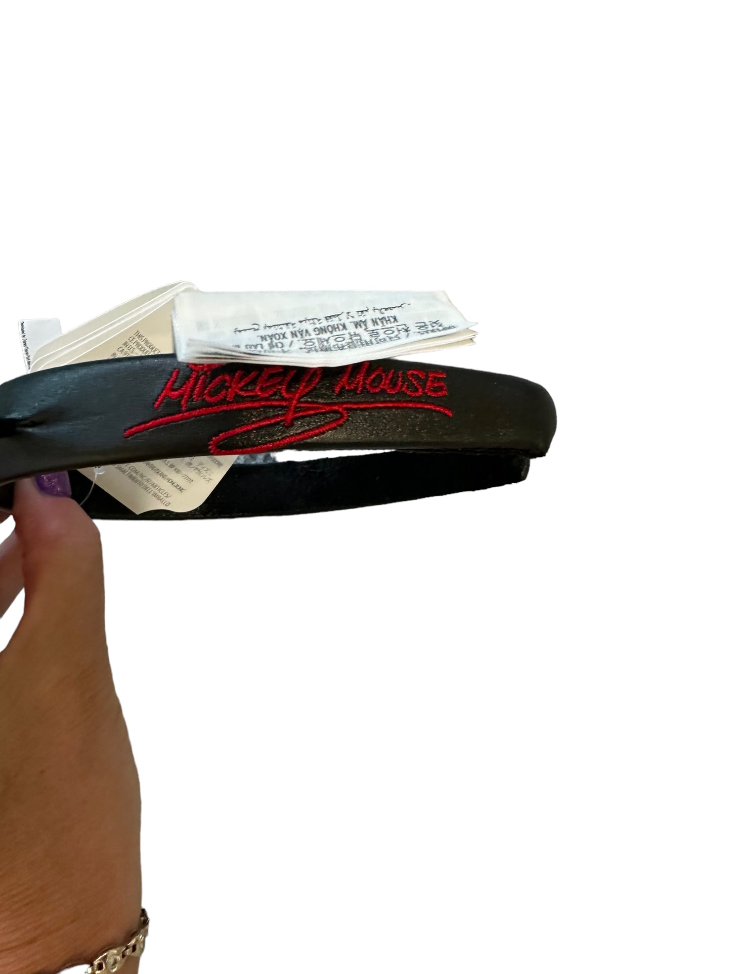 Mickey Mouse Simulated Leather Ear Headband
