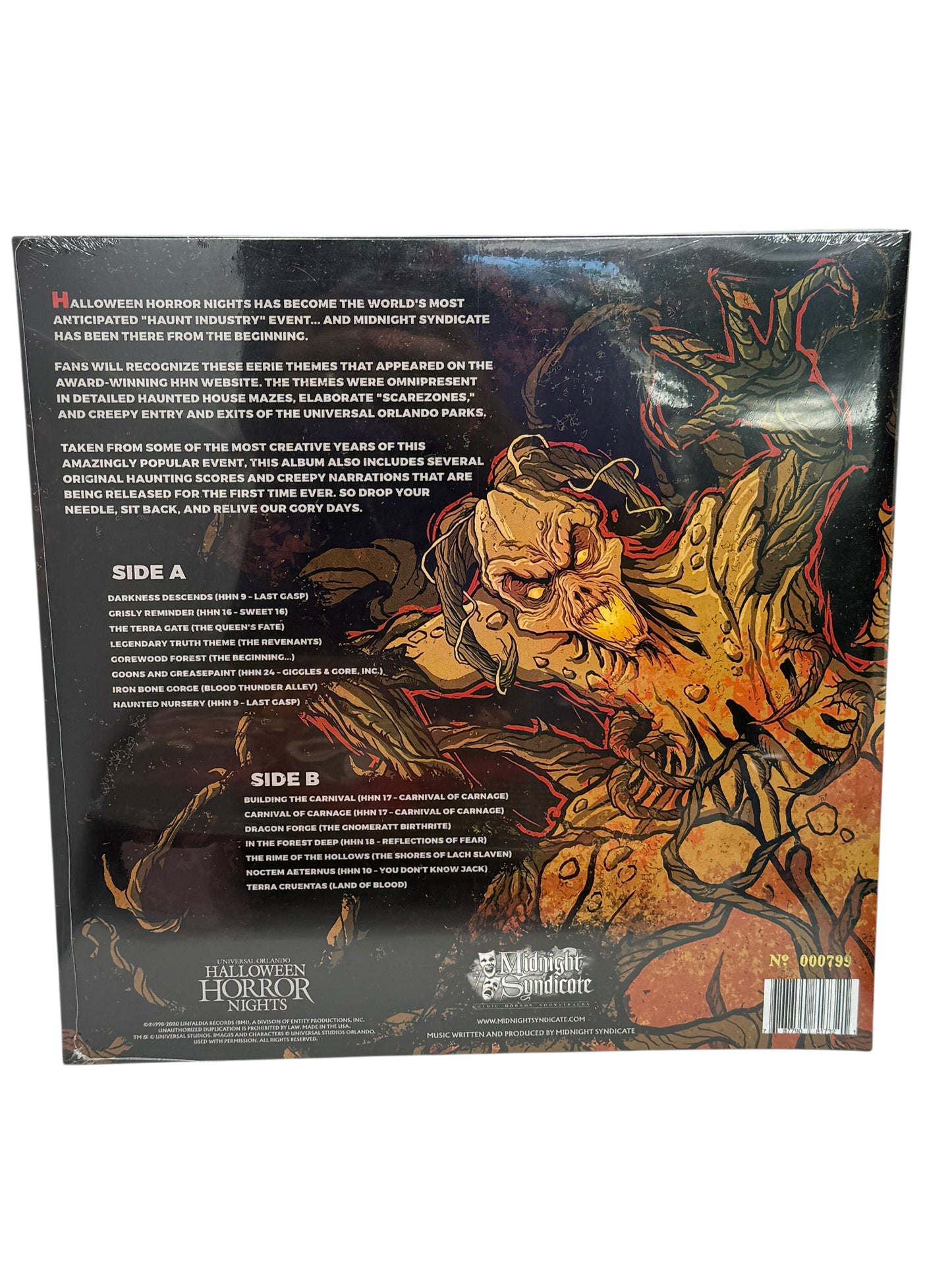 Universal Studios Halloween Horror Nights 2021 Vinyl Record-LE
