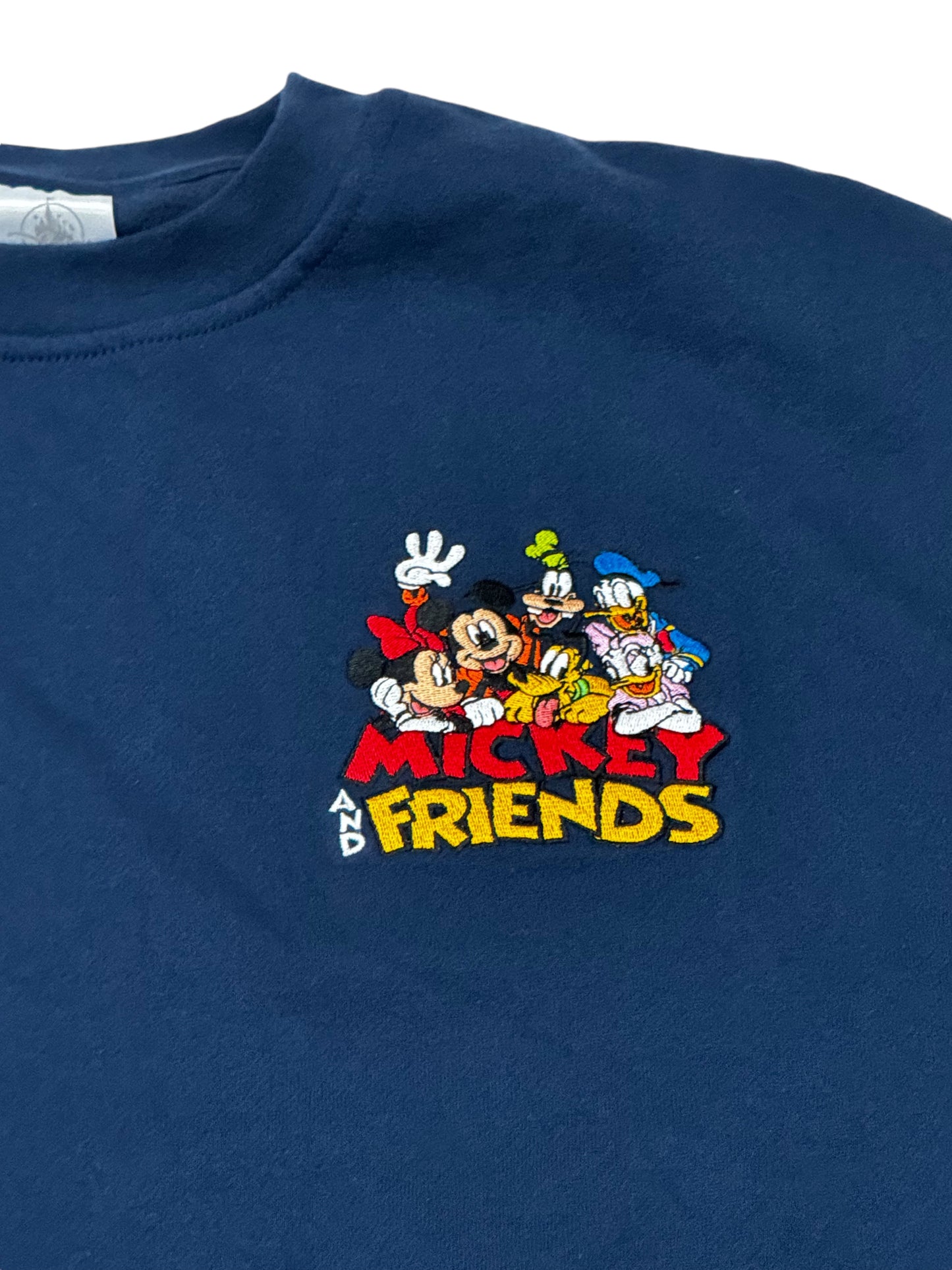 Disney Mickey and Friends Embroidered Pullover Sweatshirt Navy