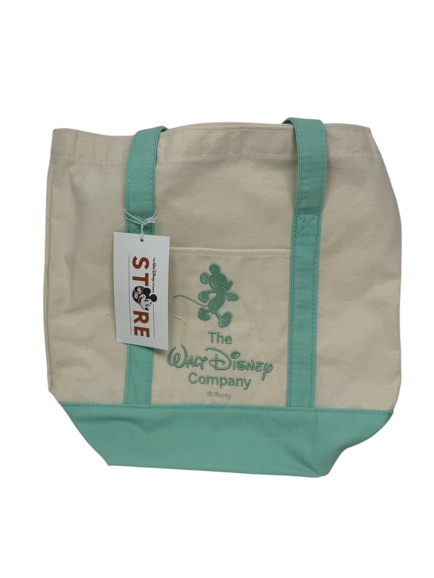 Walt Disney Company Store Mickey Mouse Canvas Tote Bag-Turquoise Blue D23