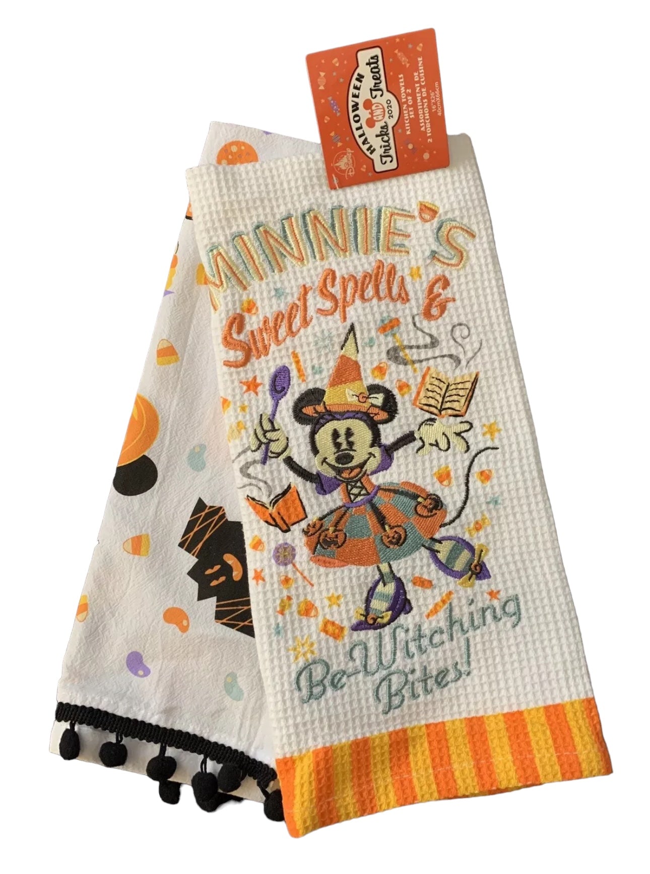 Disney Minnie’s Sweet Spells & Be-Witching Bites Halloween Snacks 2 Hand Towel Set