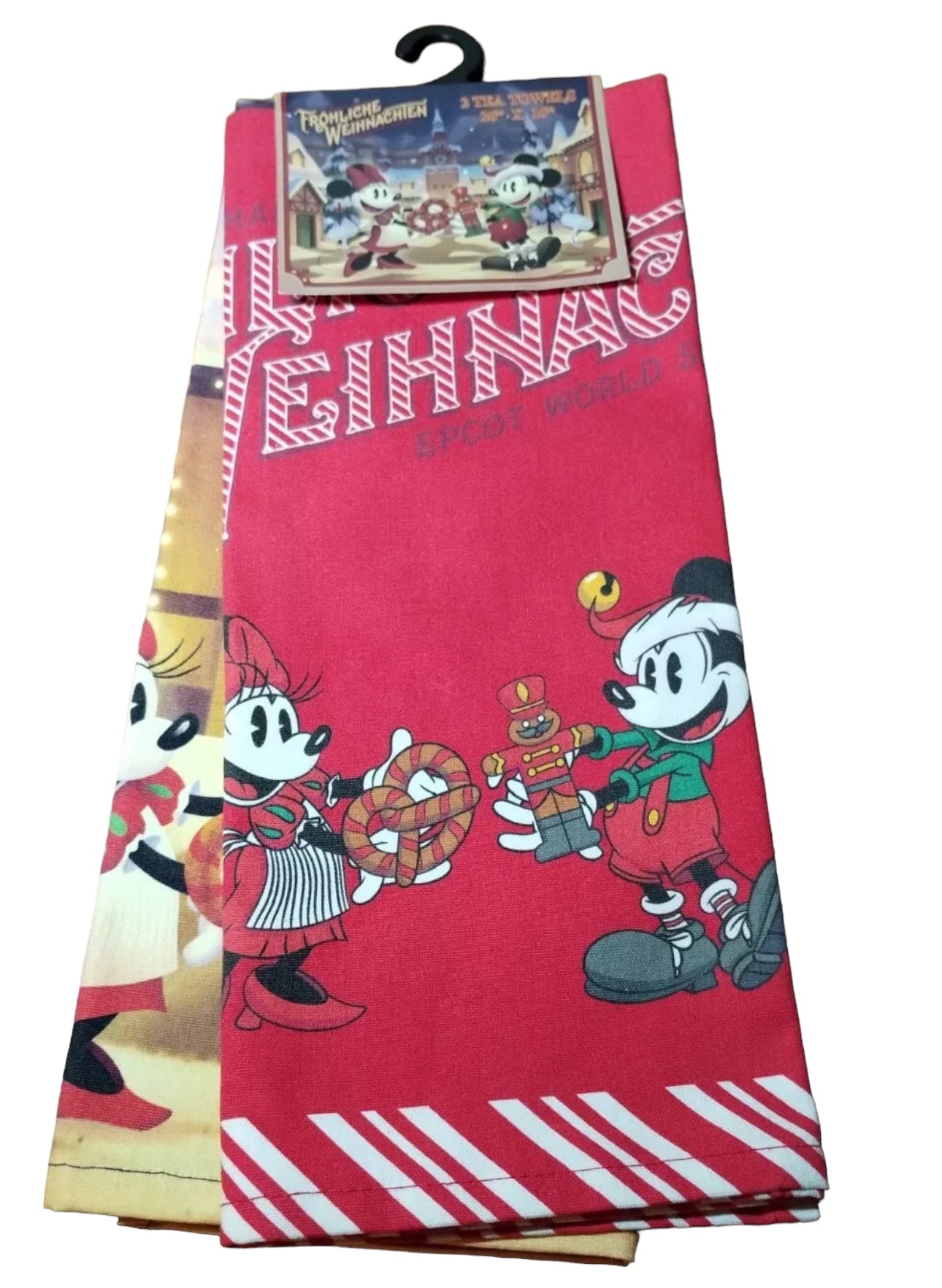 Disney Epcot Germany World Showcase Minnie and Mickey 2 Tea Towel Set