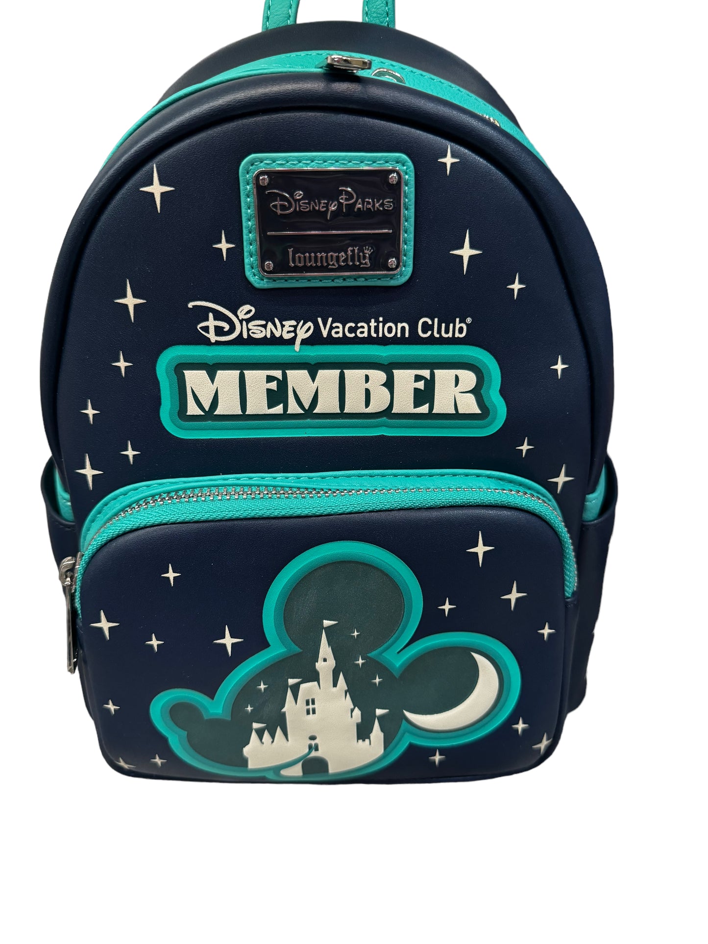 Disney Vacation Club Member Mickey Castle Loungefly Backpack-Glow in the Dark Moonlight Magic