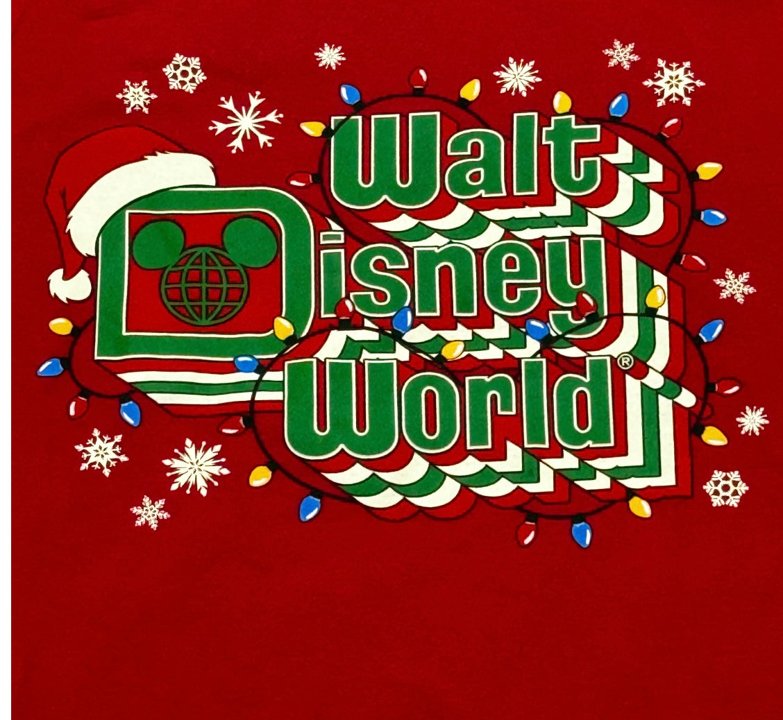 Walt Disney World Mickey Logo Holiday Christmas Shirt Medium