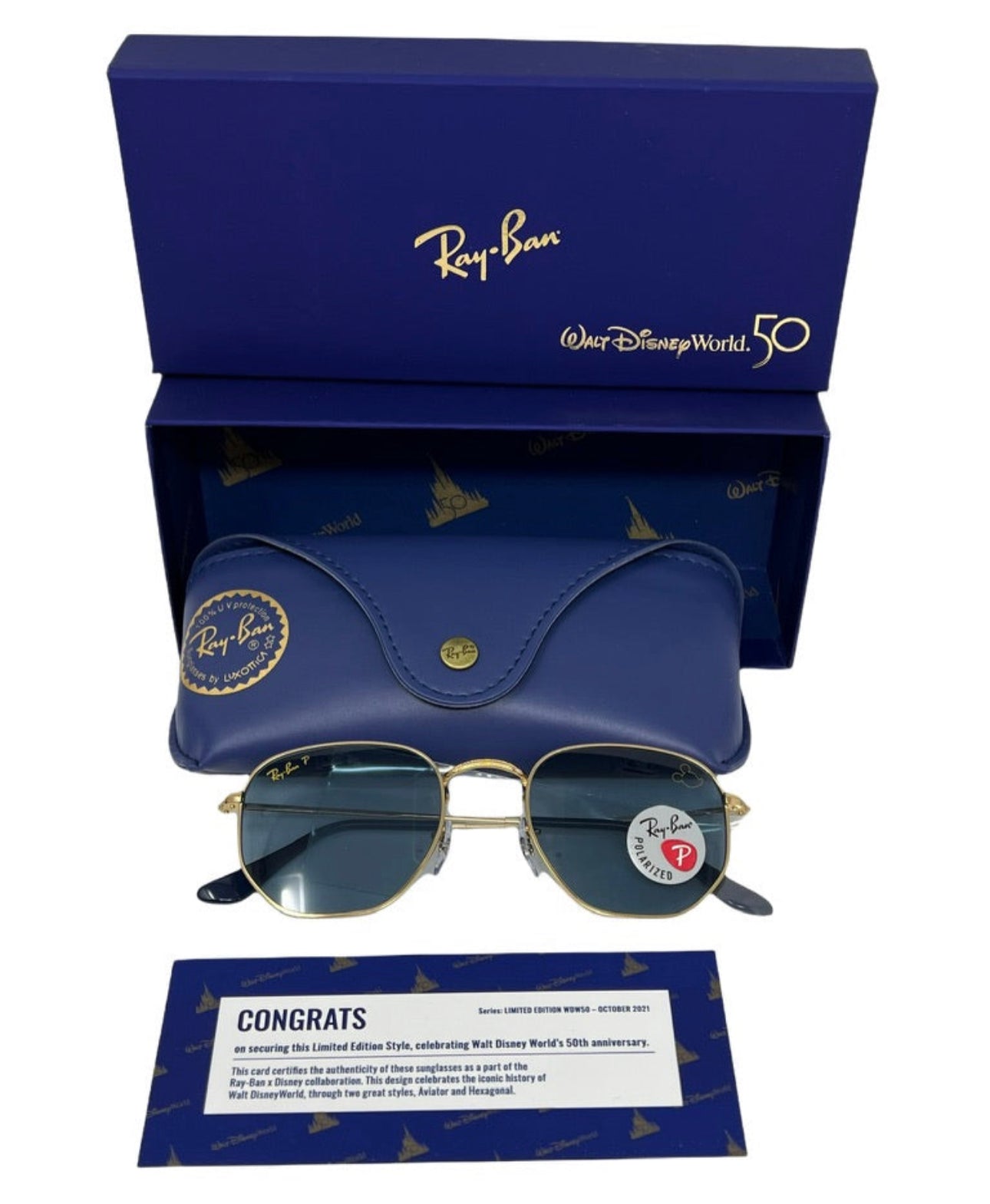 Store Limited Edition Disney 50th Anniversary Ray Ban Sunglasses