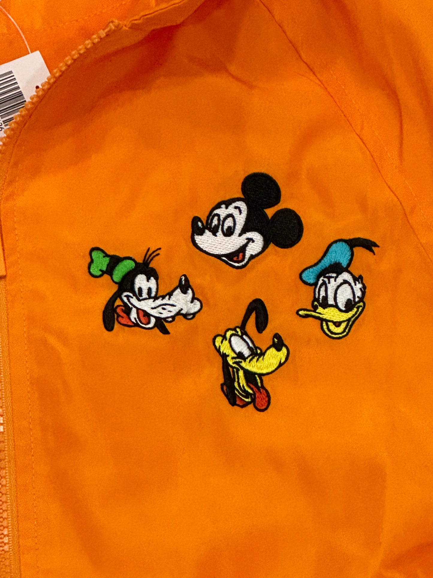 Disney Mickey, Donald, Goofy, Embroidered Zip Up Windbreaker Jacket