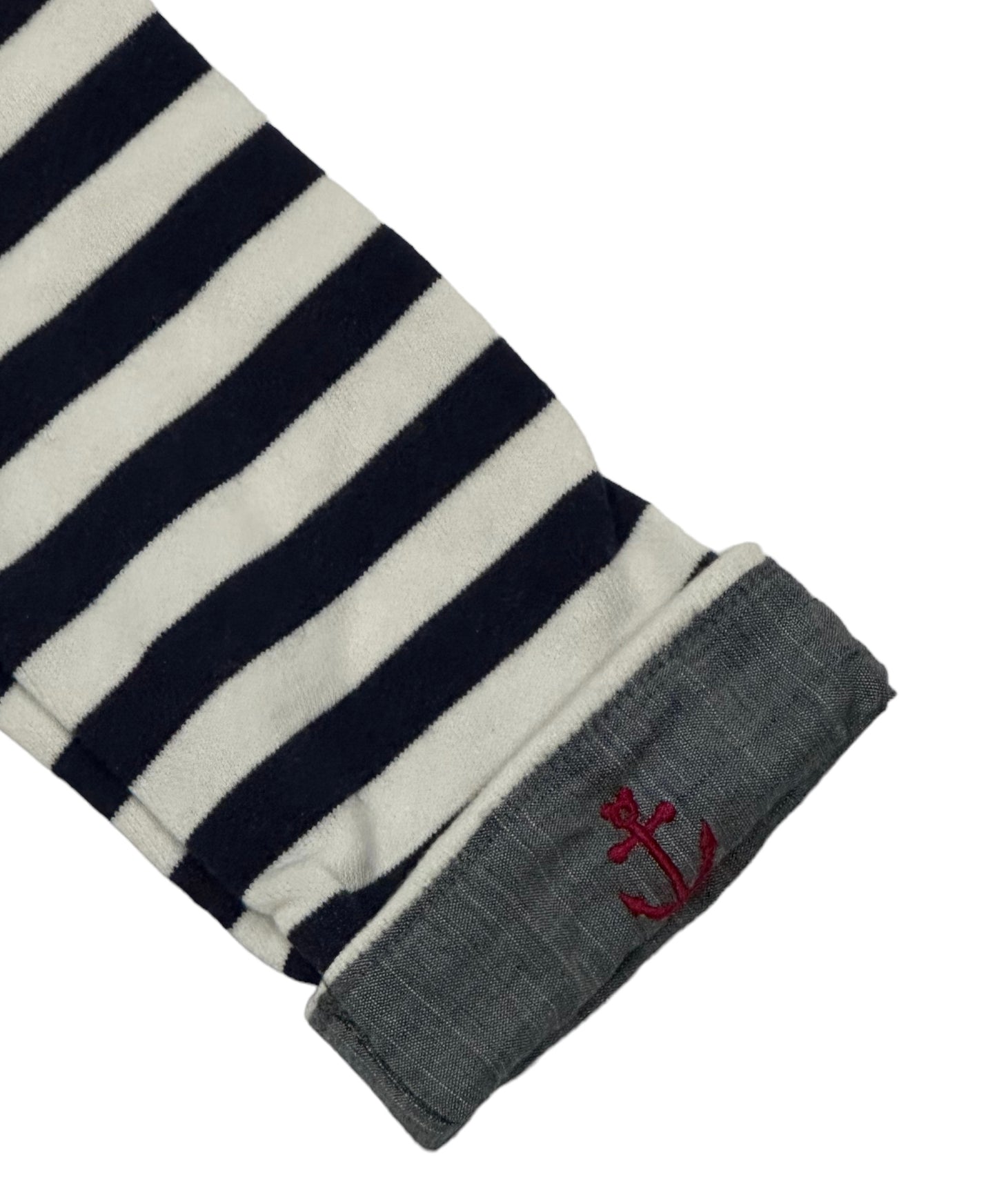 Disney Cruise Line Mickey Anchor Striped Ladies Pullover XS