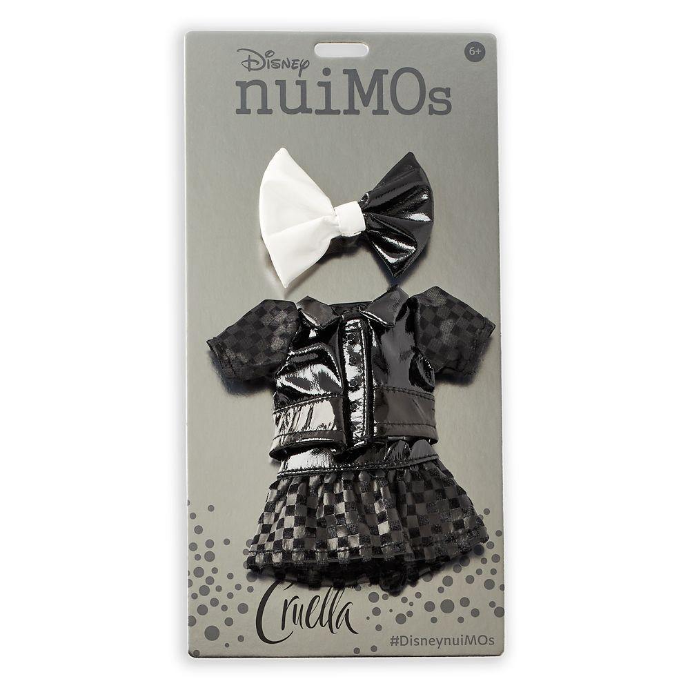 Disney nuiMOs Outfit – Cruella Inspired Faux Leather Jacket with Skirt and Bow - World of Treasures
