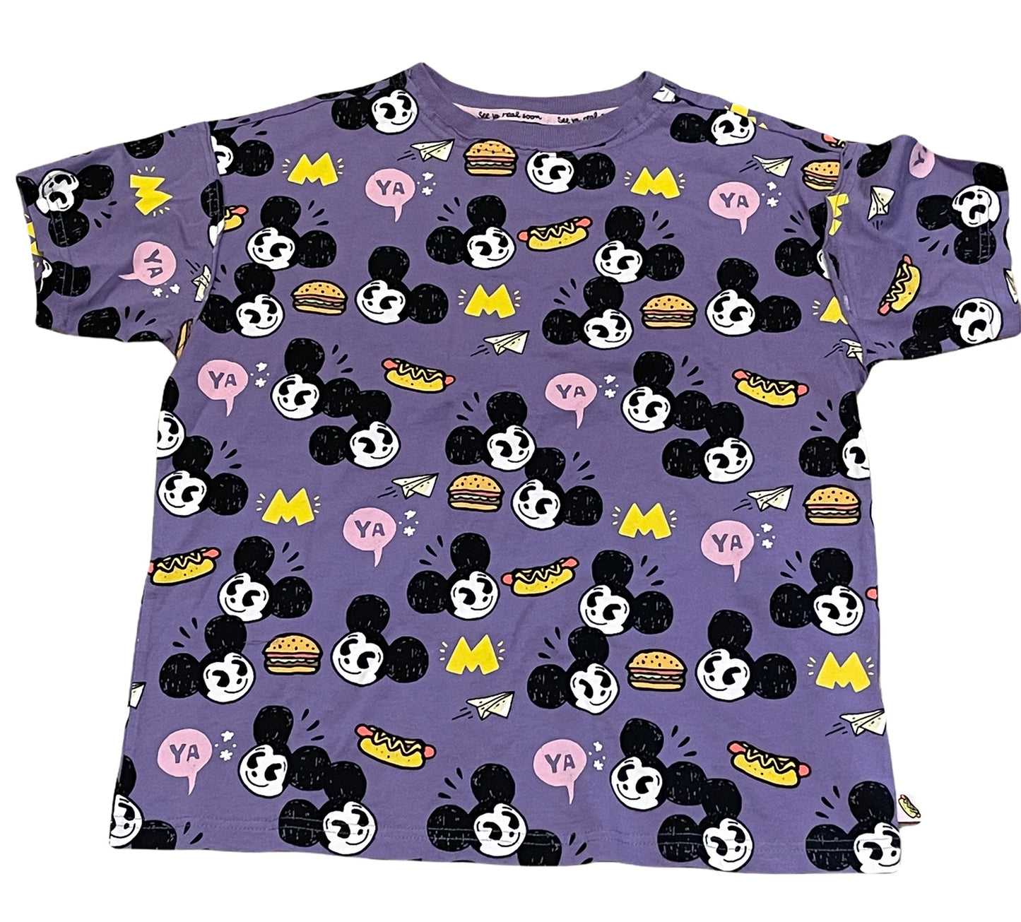 Disney Artist Series Mickey Snack Crop Top Shirt XS