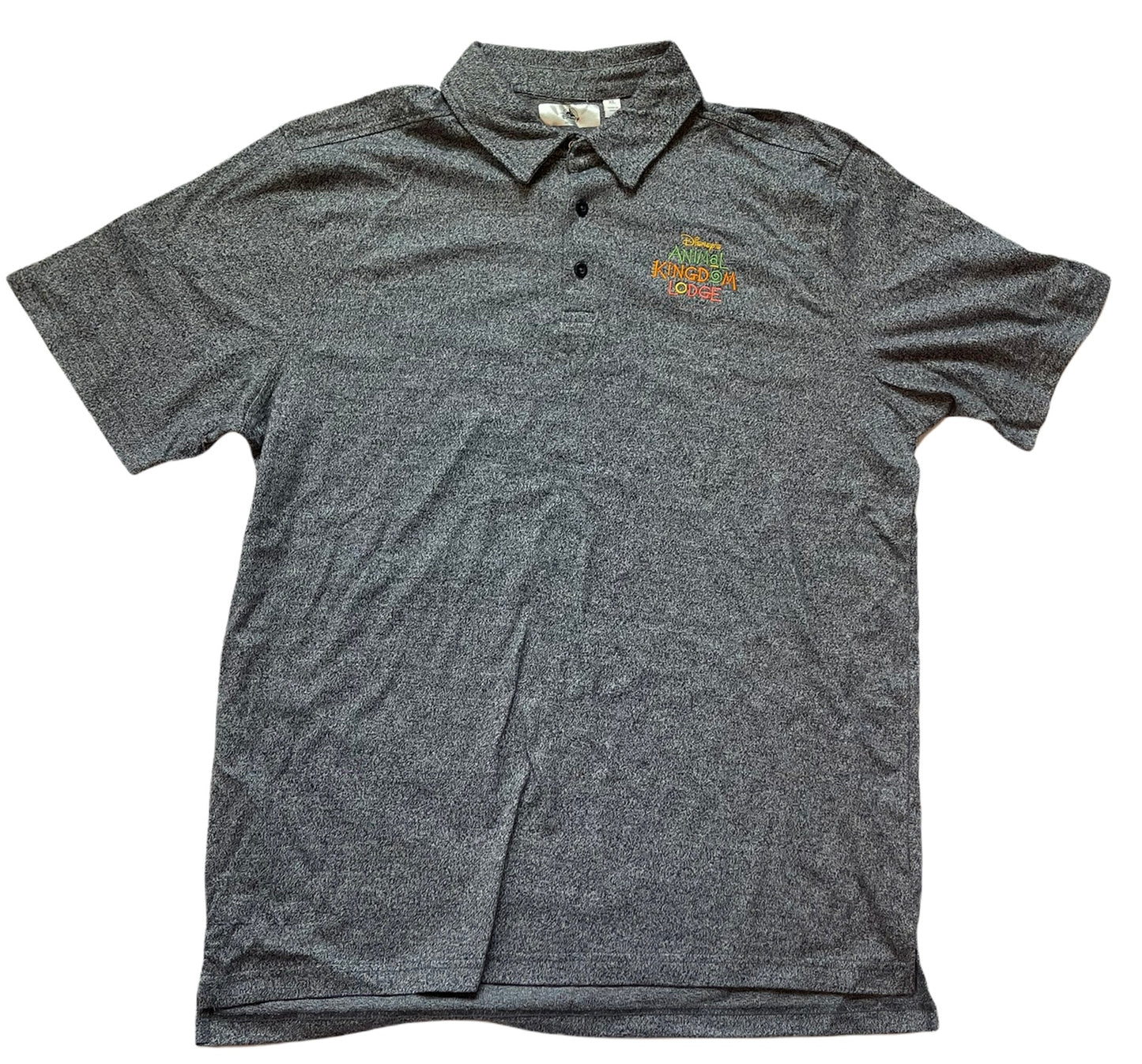Disney Animal Lodge Embroidered Polo- Dark Grey XL