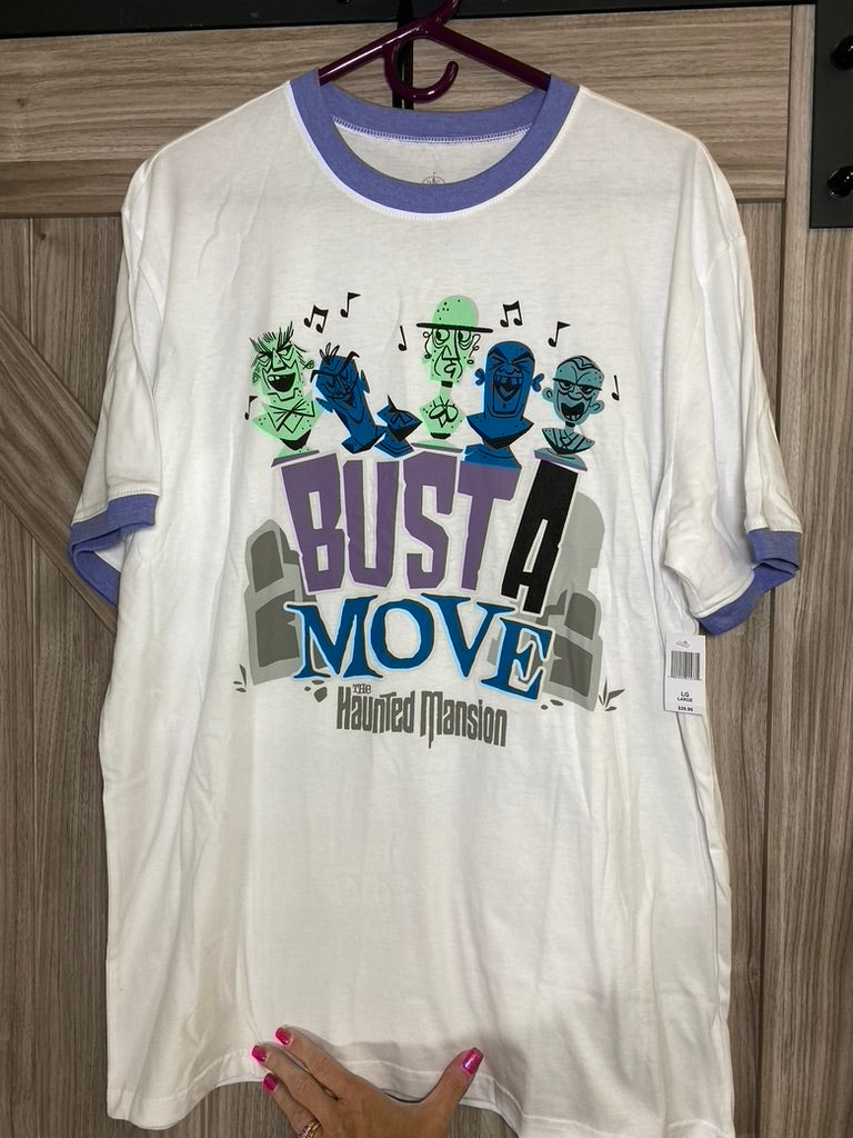 Disney Haunted Mansion Busta Move Adult Ringer Shirt