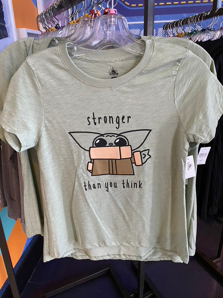 Disney Star Wars Stranger Than You Think Baby Yoda Ladies Shirt